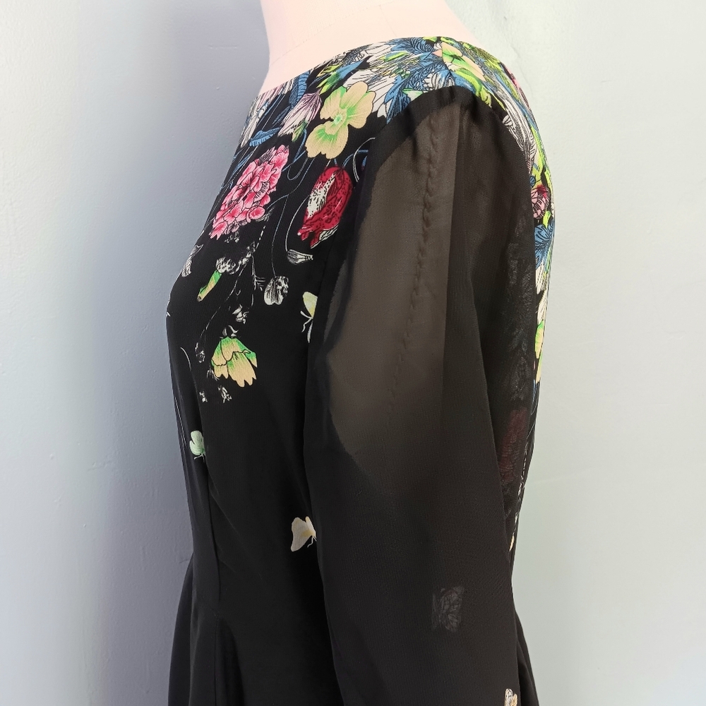Floral Black Maxi Dress - Picture 6 of 16